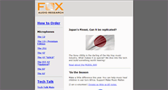 Desktop Screenshot of foxaudioresearch.ca