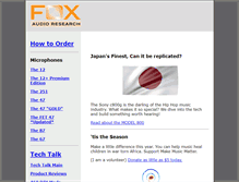 Tablet Screenshot of foxaudioresearch.ca